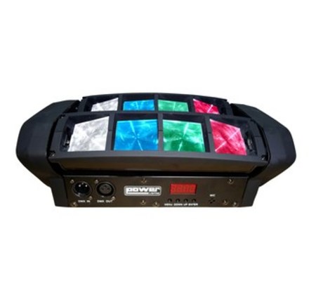 Image principale du produit SPIDER POCKET Power Lighting - Effet Led 8x3W RGB (2xRouge, 2xVert, 2xBleu, et 2xBlanc)