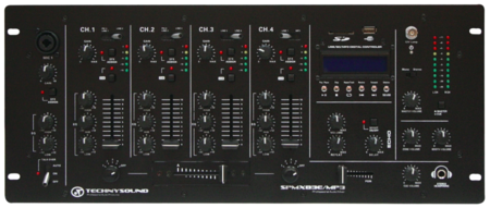 Image principale du produit Table de mixage Technisound SPMX83E-MP3 8 entrées talkover echo lecteur MP3