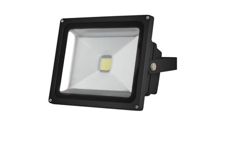 Image principale du produit Projecteur exterieur noir Led 30W blanc chaud IP65