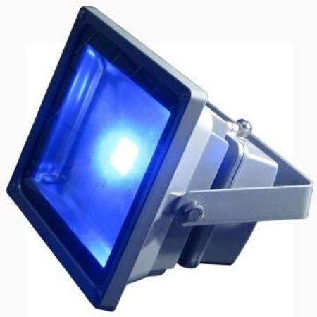 Image principale du produit Projecteur Extérieur Led 50W bleu IP65 chassis gris