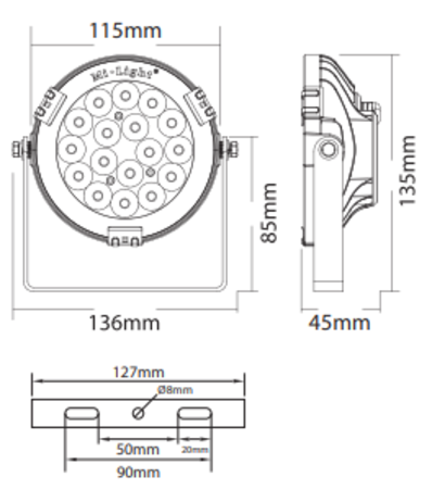 Image nº3 du produit Spot led étanche IP65 RGB et blanc compatible télécommande 4 Zones