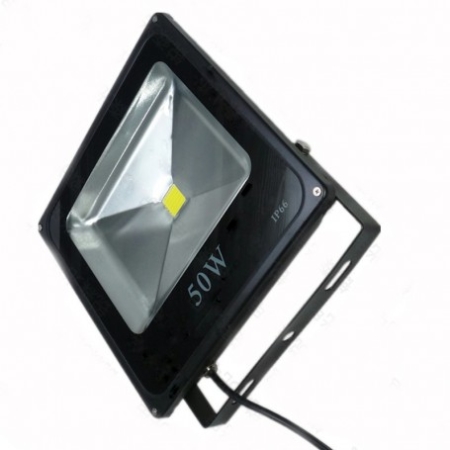 Image principale du produit projecteur exterieur noir Led 50W slim blanc froid IP65 6500K