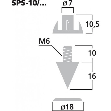 Image nº3 du produit Lot de 4 cônes de découplages noir chromé à hauteur variable pour enceintes
