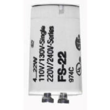 Image principale du produit Starter Sylvania FS-22 pour tube fluo 4W à 22W code 0024433