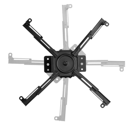 Image nº7 du produit Support plafond pour vidéoprojecteur, Orientable et inclinable, Hauteur réglable 70-117 cm, Coloris Noir