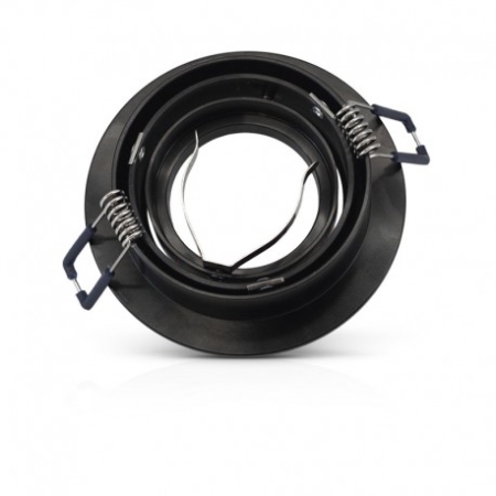 Image secondaire du produit Downlight Orientable rond noir perçage 78mm
