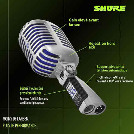 Image nº13 du produit Super 55 Shure - Micro Filaire dynamique supercardioïde