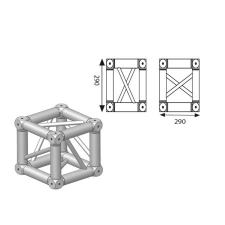 Image principale du produit Cube structure alu ASD SZCUBE290