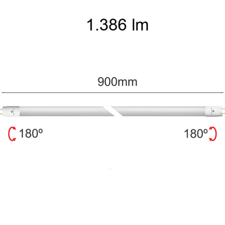 Image principale du produit Tube fluo à LED T8 90cm Blanc chaud 3000K 14W