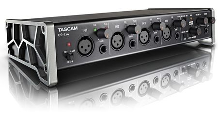 Image principale du produit Carte son Tascam US-4x4 4 entrées micro 4 entrée line 4 sorties 96kHz 24 bits