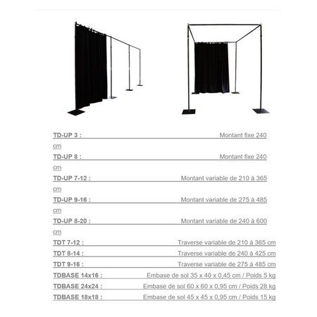 Image nº7 du produit Montant telescopique série TD 2m10 à 3m65 TD-UP7-12