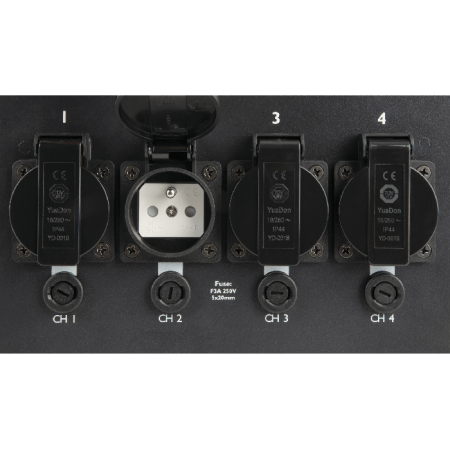 Image nº3 du produit TED Pack CEE 7/5 Showtec - Bloc de puissance 4 canaux 460W par canal compatble led et prises FR