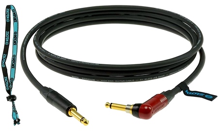 Image principale du produit Titanium TIR0300PSP Klotz - Câble guitare suprême Jack coudé silent vers jack droit Neutrik 3m