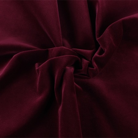 Image principale du produit Tissus velour coton 400g/m2 M1 bordeaux largeur 1m50 vendu au m