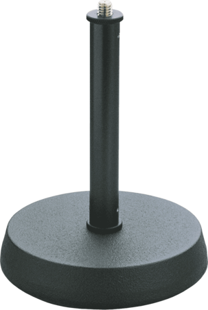 Image principale du produit Pied de micro table K&M TKM 232 avec embase ronde et perche 175mm noir
