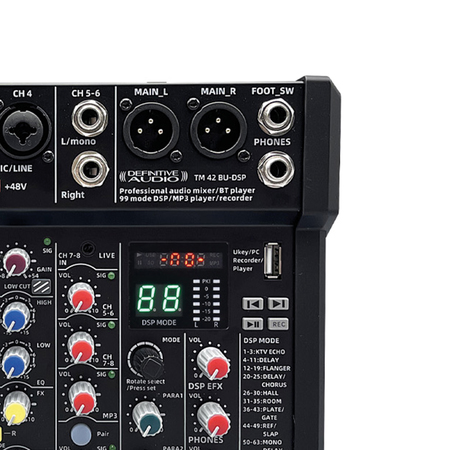 Image nº7 du produit TM 42 BU-DSP Definitive audio - Table de mixage 7 canaux - Effet, lecteur USB et bluetooth