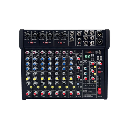 Image principale du produit TM 633 BU-DSP definitive audio - Table de mixage 12 entrées Bluetooth + lecteur enregistreur USB + Echo DSP