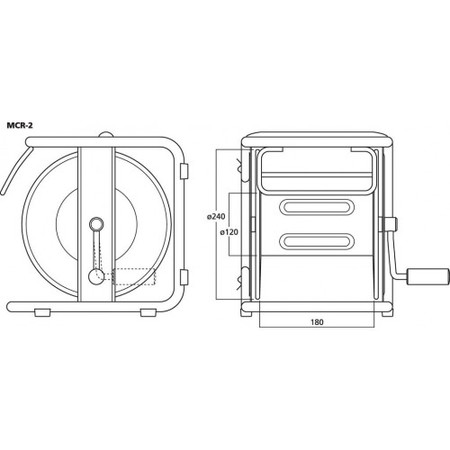 Image secondaire du produit Touret vide pro MCR-2 noir tambour 240mm