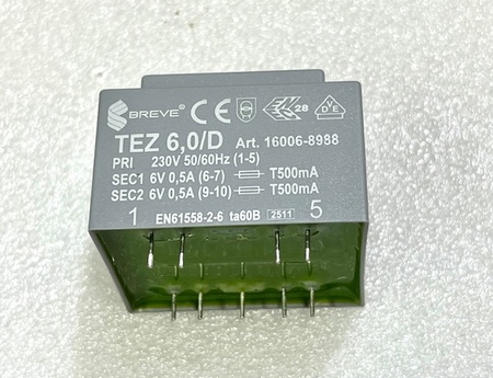 Image nº3 du produit Transformateur CI 2X6V 7VA primaire 230V