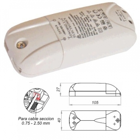 Image principale du produit Transformateur Spécial Halogène 12V 60W graduable