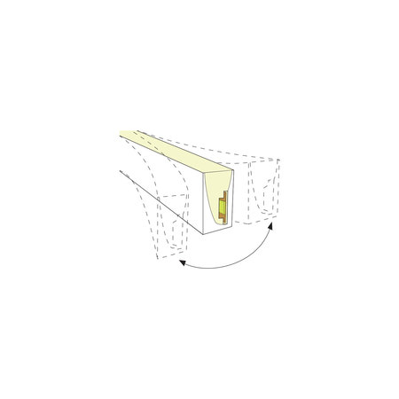 Image nº3 du produit TUBETAPE-B - Tube silicone 12X20mm pour effet néon avec Ruban led 10mm longueur 5m
