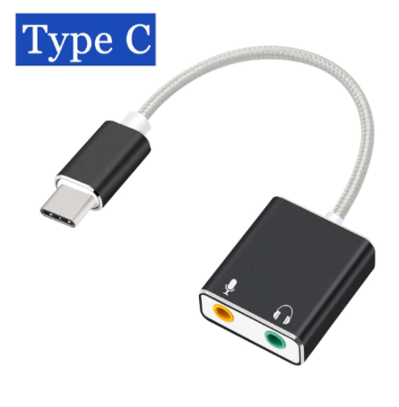 Image principale du produit Adaptateur USB-C vers sortie audio et entrée micro mini jack