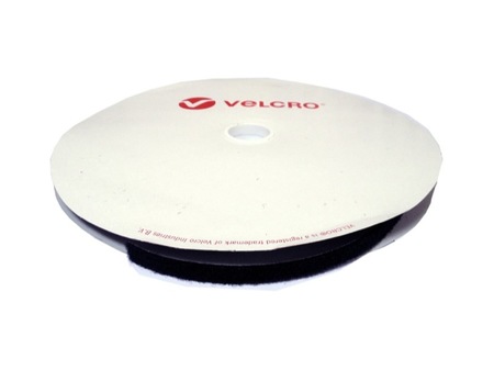 Image principale du produit Velcro adhésif Boucle noir 50 mm prix au mètre