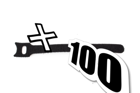 Image principale du produit Lot de 100 Attaches câbles velcro 12 x 300mm noir