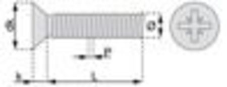 Image secondaire du produit VIS METAUX TETE FRAISEE EMPREINTE POZIDRIV ACIER ZINGUE BLANC 6X16