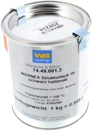 Image principale du produit Peinture Warnex spéciale enceinte Laque de Finition noir 1 kg