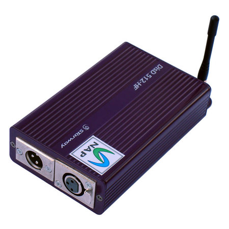 Image principale du produit DMX sans fil boitier wireless DISD 512 HF STARWAY émetteur ou récepteur