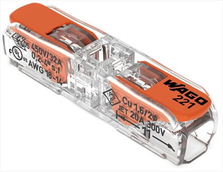 Image principale du produit Connecteur Wago dos à dos pour câble souple 4mm