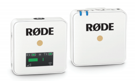 Image principale du produit Système HF Rode Wireless GO blanc ultra compact 2.4GHz sur batterie Lithium