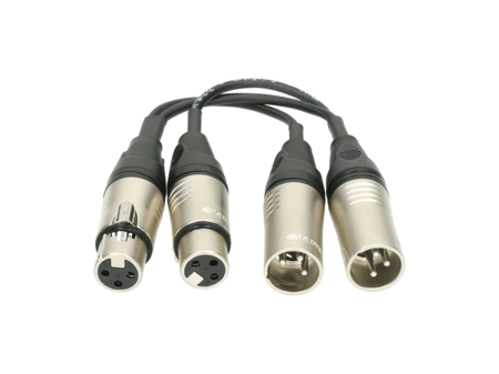 Image principale du produit XLR-ZSPLIT Klotz adaptateur en Z XLR 2 mâles et 2 femelles