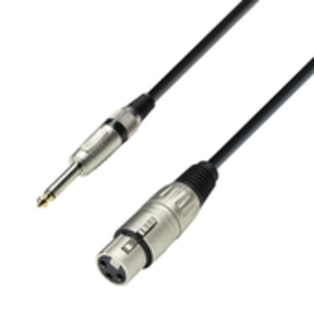 Image principale du produit cable XLR 3 Femelle vers JACK 6.35 mâle 3m noir