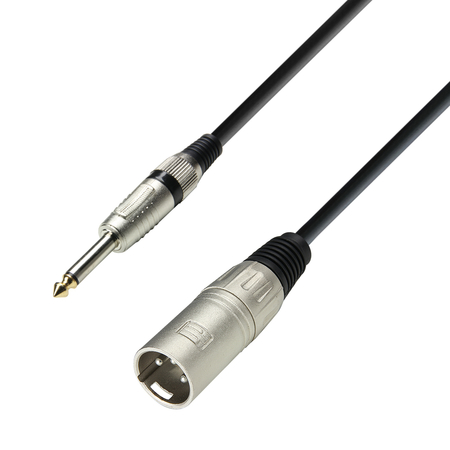 Image principale du produit cable XLR 3 mâle vers JACK 6.35 mono mâle 6m noir